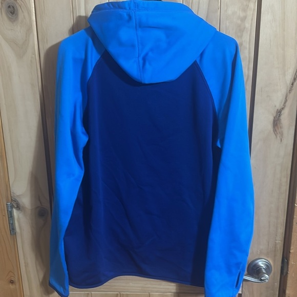 Blue Nike Dri Fit Hoodie with Swoosh Logo - Picture 3 of 4